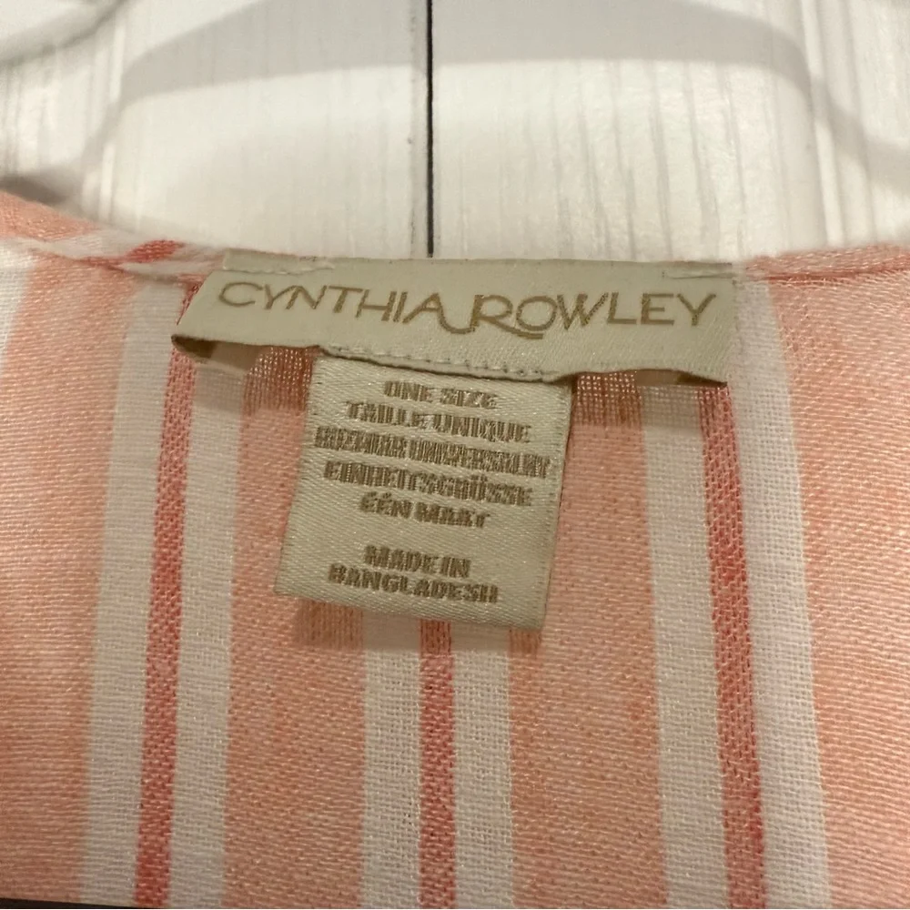 Cynthia Rowley Pink and White Striped Kimono/Cardigan - Picture 3 of 6